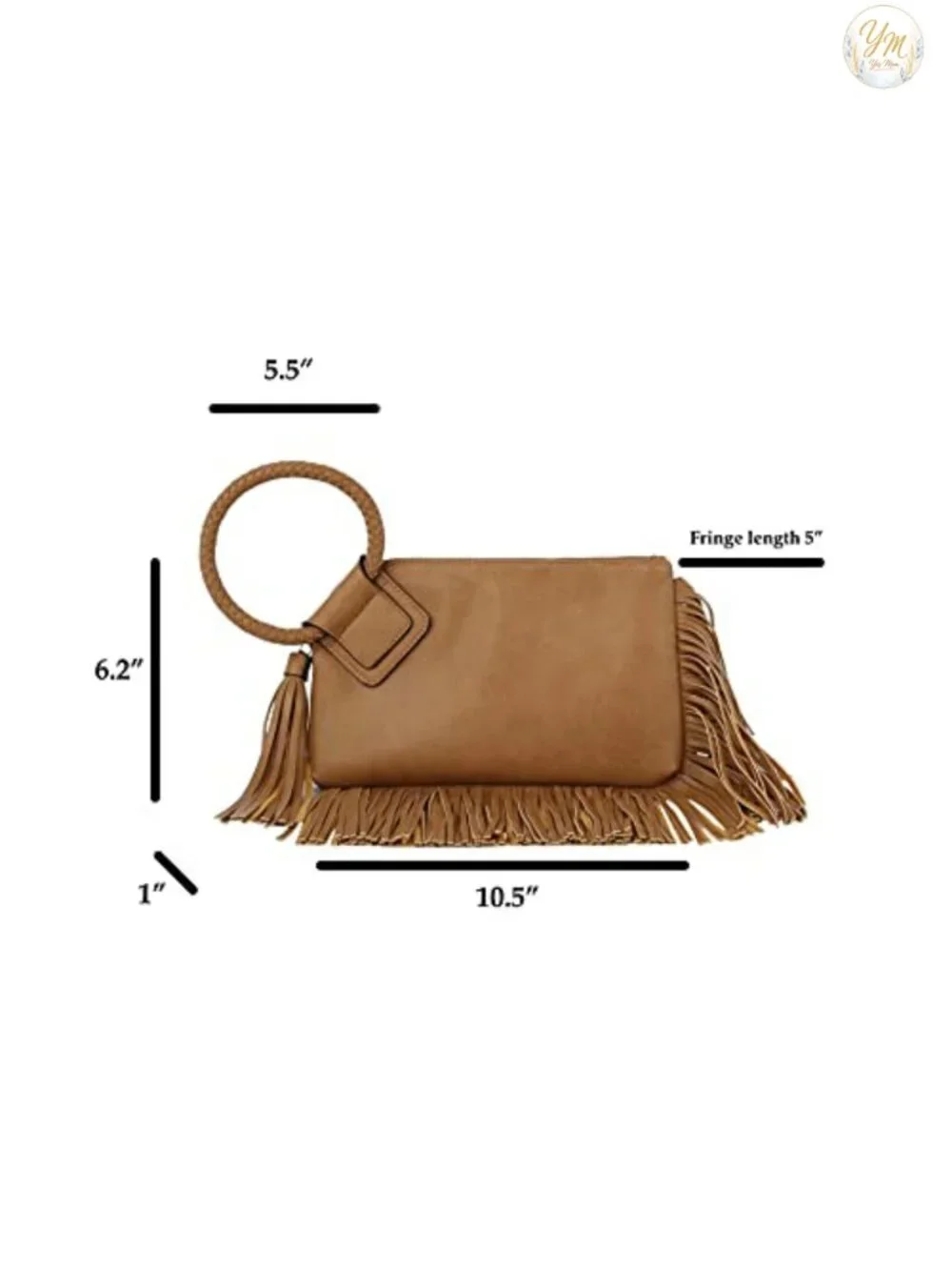 Vegan Leather Clutch Wristlet Wallet with Hand Strap Casual Formal